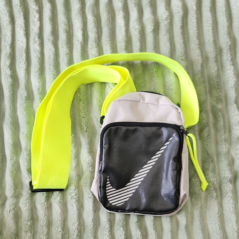 Nike Neon Crossbody Two Pocket Bag